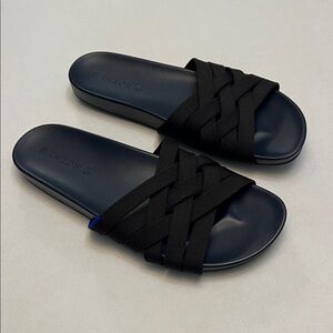 ROTHY’S THE SLIDE NIGHT SKY BLACK NAVY BLUE SANDALS FLATS SHOES WOMEN SIZE 8